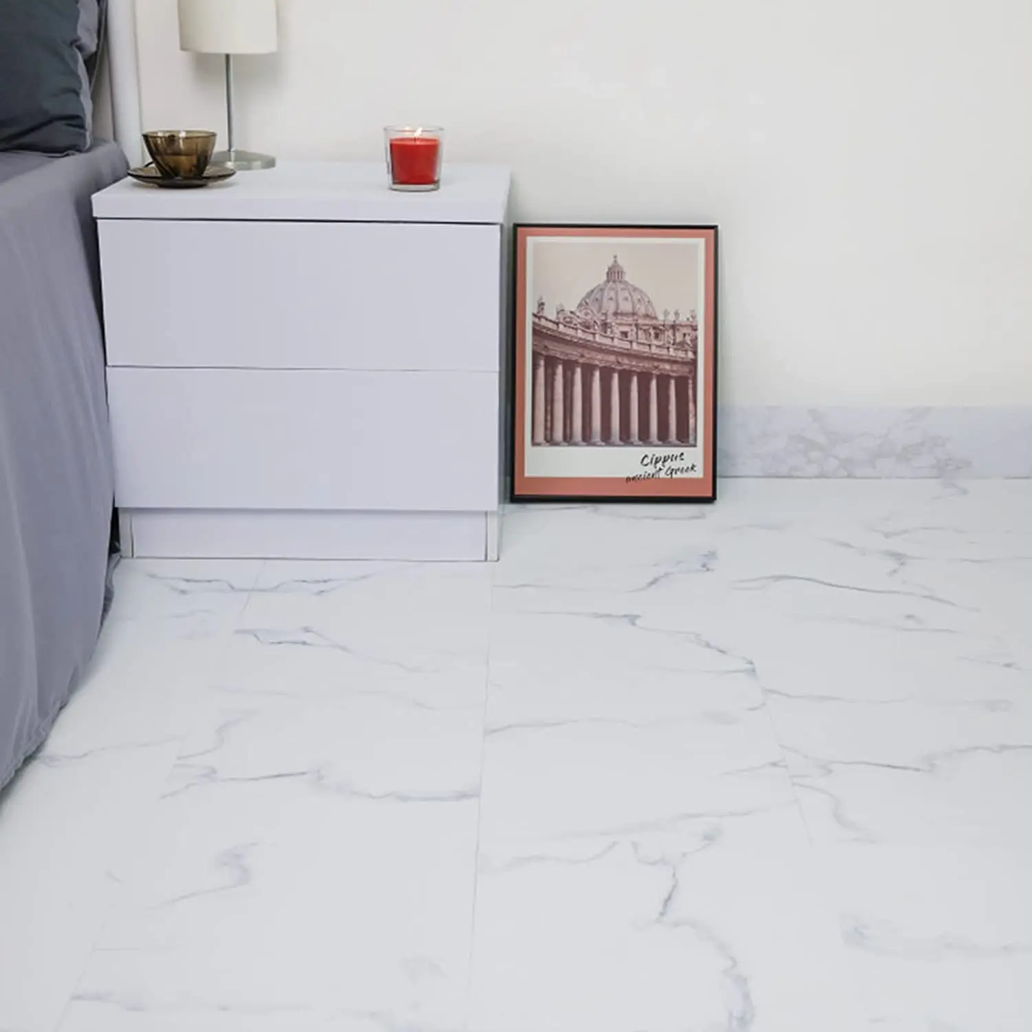 Vinyl Flooring Peel and Stick Waterproof and Durable Floor Tile Foldable and Removable Flooring Tiles