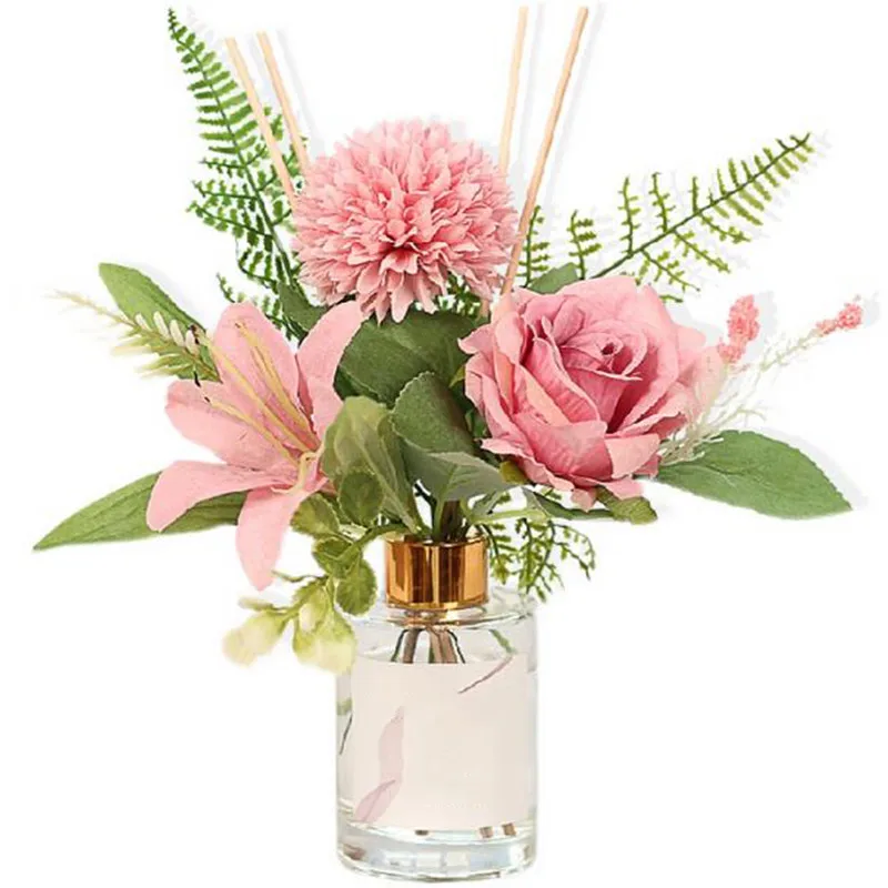 Amos ocean aromatherapy Essential Oil Fragrance Perfume Reed Diffuser with Fiber Stick Glass Bottle manufacturer