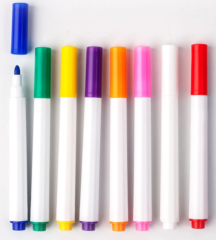 Non dangerous Low Odor Non toxic Vivid And Vibrant Color Water Base Wet Erase Marker For Window Plastic Chalkboard