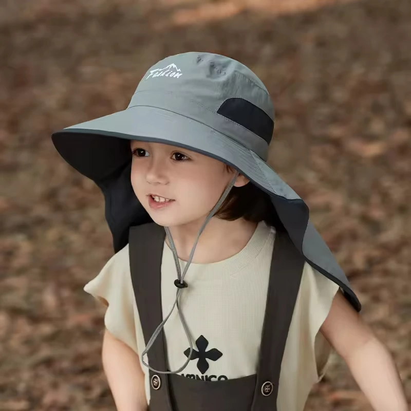 High quality quick dry waterproof fishing bucket hat uv protection mesh breathable sun hat wide brim neck cover bonnie hat