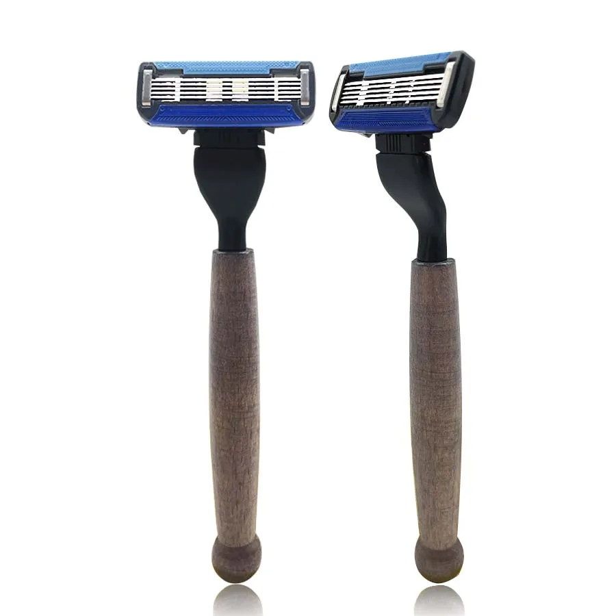 Luxury Eco-friendly Wood Razor Biodegradable Natural Wooden Safety Shaving Razor