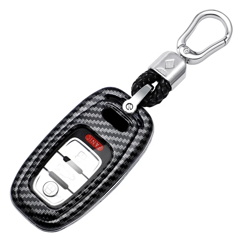Carbon Fiber Smart audi Key Cover Case For Audi A1 A3 A4 A5 A6 A7 A8 Quattro Q3 Q5 Q7 2010 2011 2012 2013 2014 2015 Wholesale