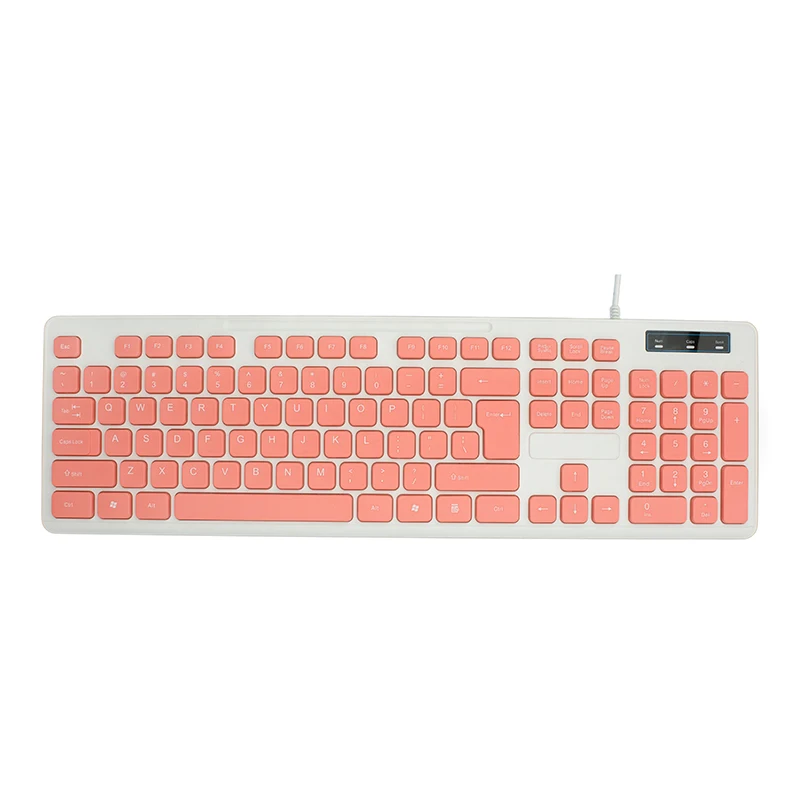 New Trends OEM Multi-color 104 105 Keys Full Size Keyboard Wired Slim Keyboard
