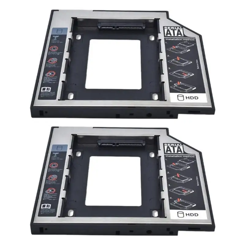  Алюминиевый 9 0/9 5/12 7 мм 2 5 дюйма 2-й жесткий диск Caddy SATA3.0 SSD кронштейн адаптер второй hdd caddy