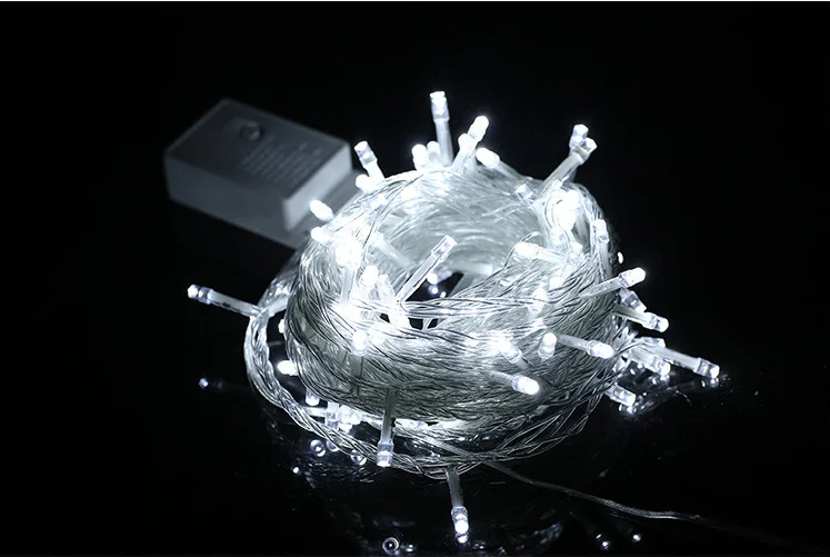 
Christmas party outdoor rice Diwali led PVC string light 100m battery powered home decor 