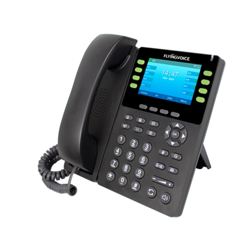 Беспроводной IP-телефон FIP14G новый дизайн интерфейса цветной экран 8 sip линий поддержка Wi-Fi 2 4G и IPv6