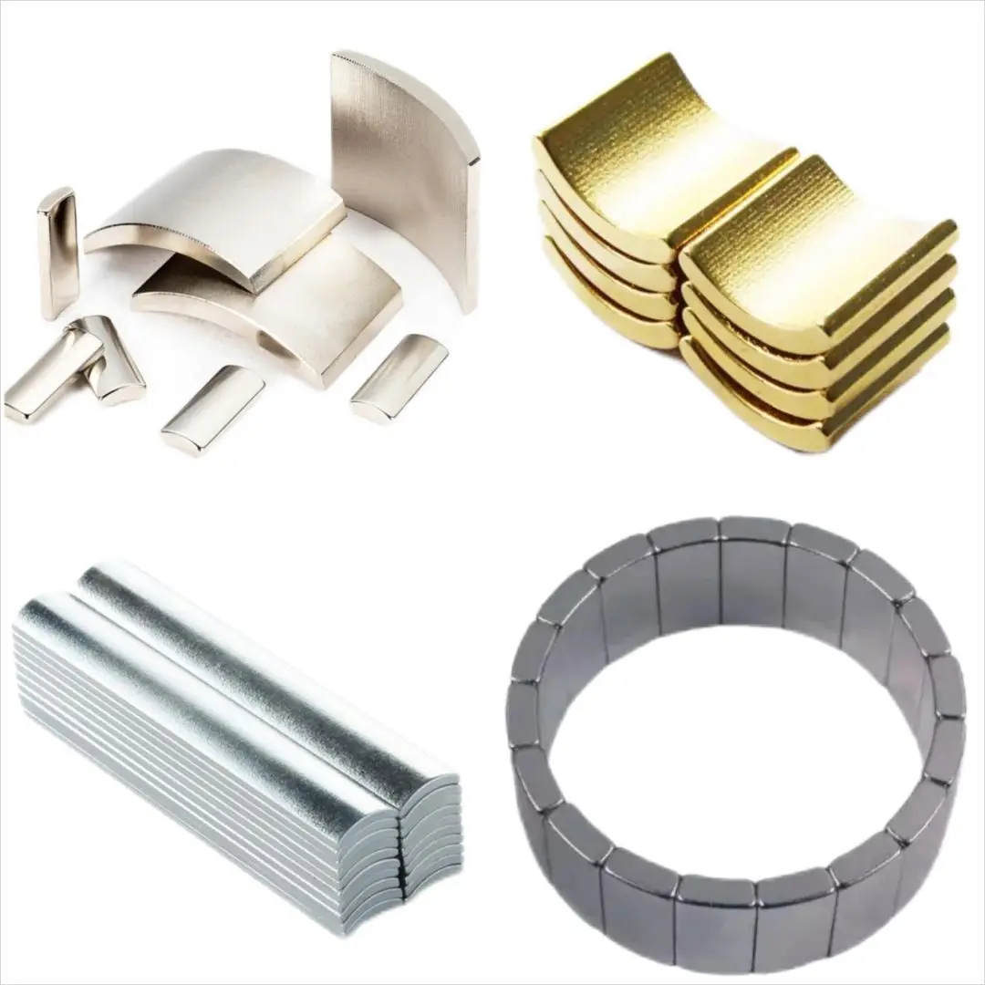 Motor Sensor Electric Bike Permanent Neodym Magnet Ndfeb N35 N52 N42SH Bent Arc Wedge Triangle Curved Strong Magnet Neodymium