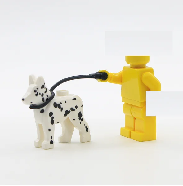 MOC Bricks German Shepherd Dog Animal Mini Dog Figure mini fig  Dog Leash Army Soldier Parts Accessories Bricks Toys