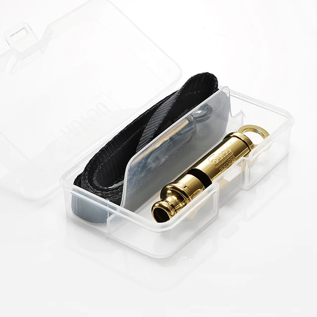Custom logo metal whistle promotional gift high quality whistle with lanyard