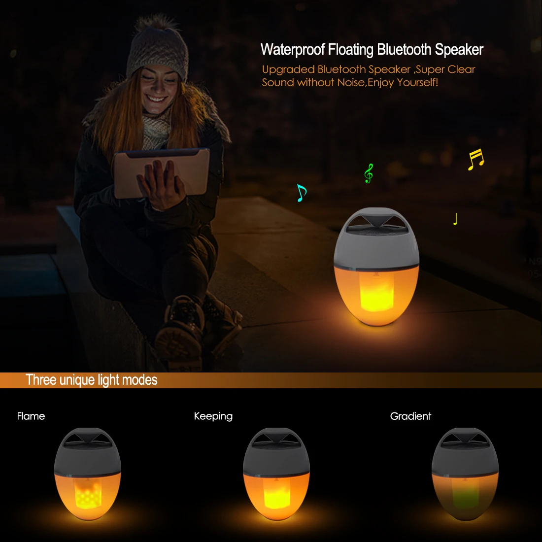 Новейшая идея Водонепроницаемый BT плавающий динамик Flame IP68 CT602 с оригинальным внешним видом патент для плавания