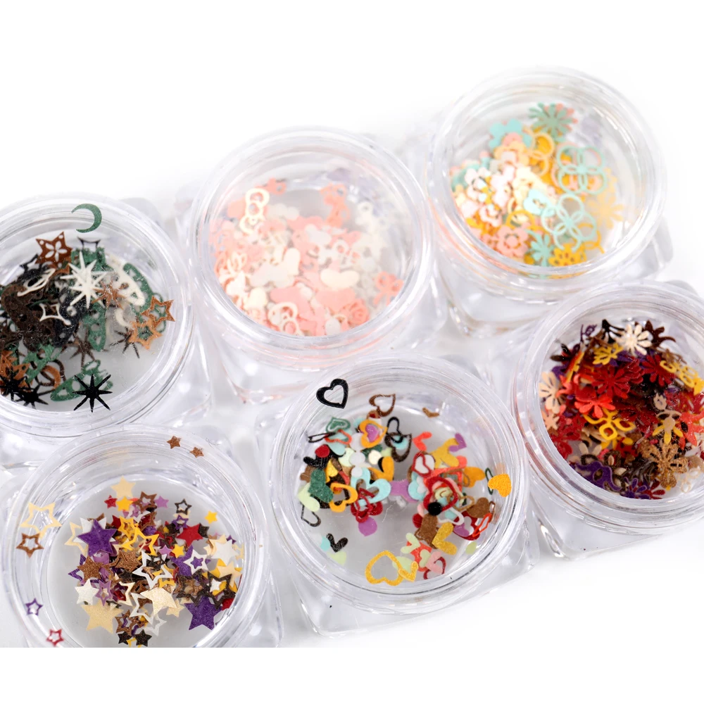 Mixed Colors AB Shiny Laser Butterfly Shape Holographic Nail Glitter Paillette Sequins