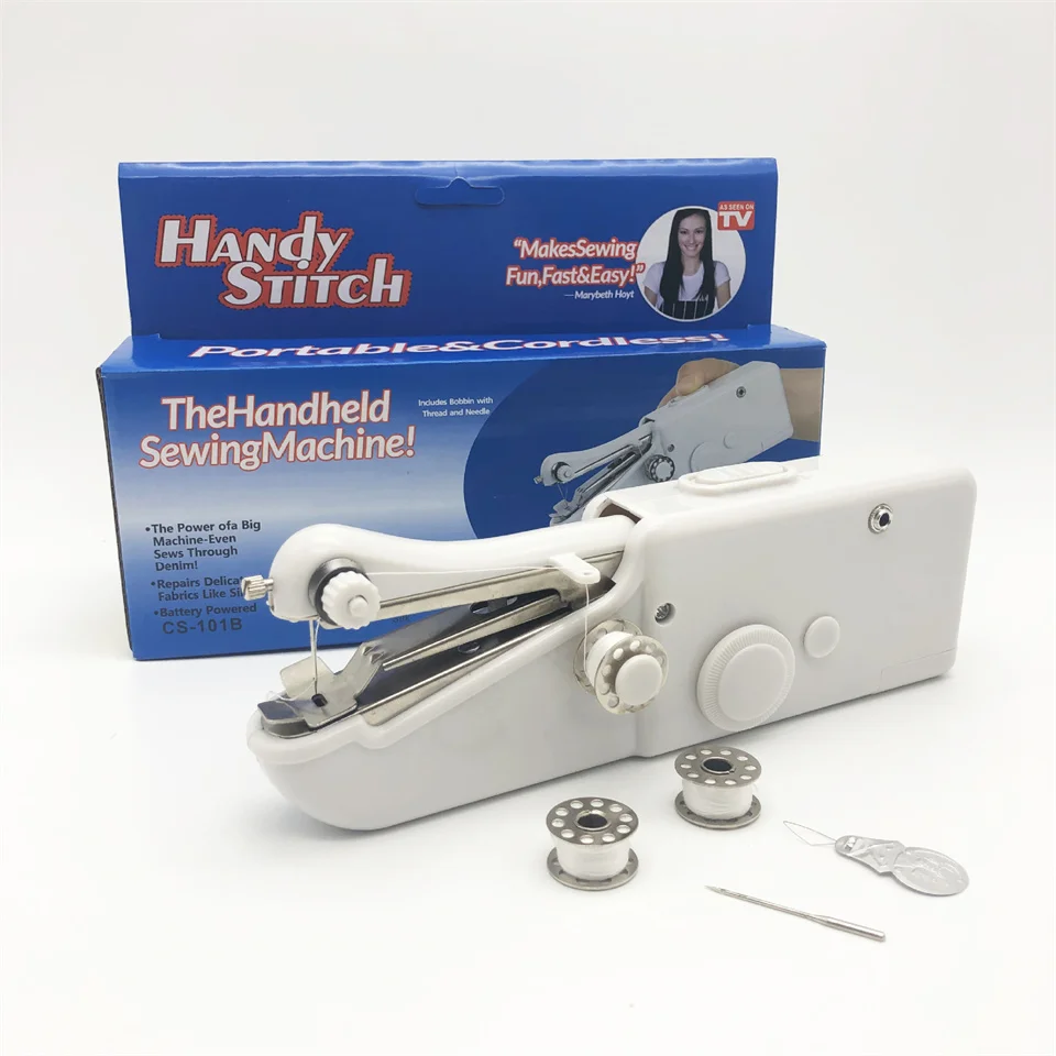 Cordless Handheld Sewing Machine, Portable Quick Handy Electric Repairing Stitch Tool for Fabric, Clothing, Kids Cloth