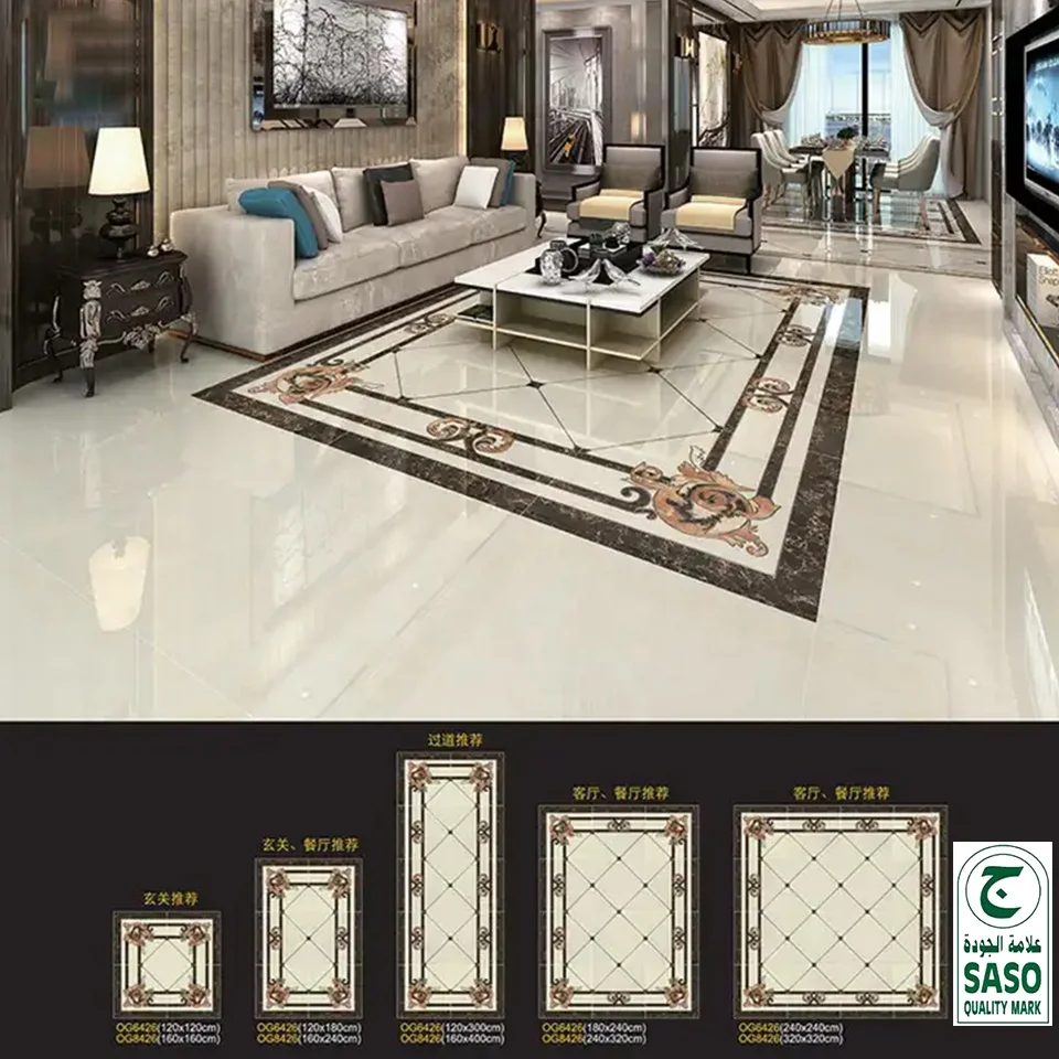 Golden floor carpet tile decorative floor tile 1200X1200MM