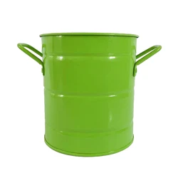 Customized logo acceptable 1L galvanized steel metal paint pail bucket