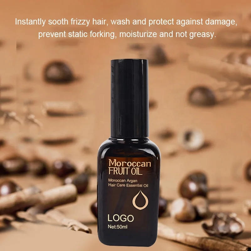 Private Label 50ml Moroccan Argan Oil Daily Use Essential for Frizzy Hair Natural Regrowth Luxuriant Repair Nourishing Home Use