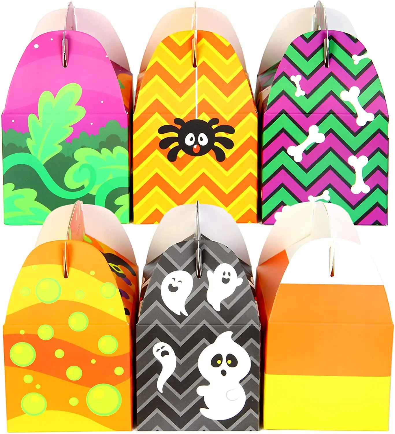 3D Halloween House Cardboard Candy Gift Paper Boxes For Trick-Or-Treating Holiday Pastries Cupcakes Cookies Brownies Donuts