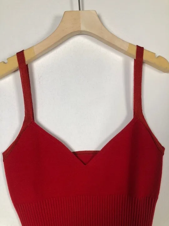 Wholesale Custom Crop Top Sleeveless Summer Knitted Vest Women Ladies Vest Top