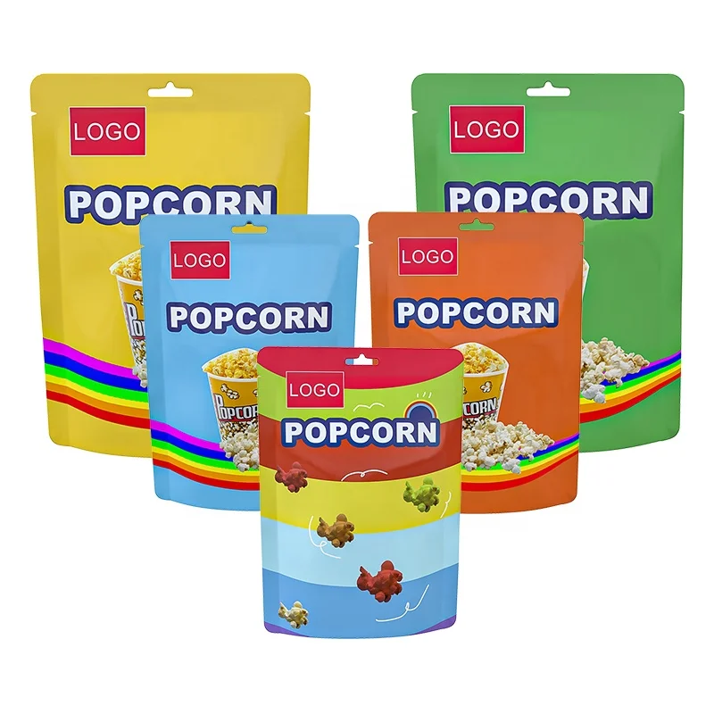 popcorn packaging plastic bags stand up pouch laminated plastic bag for popcorn