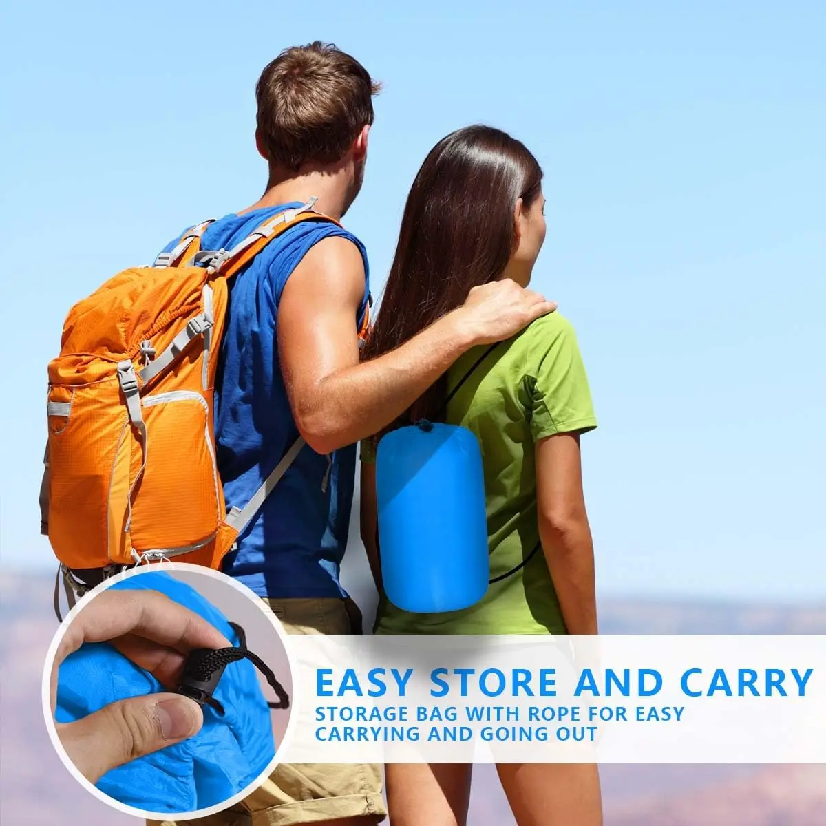 TB Outdoor Polyester Compact Single Camping Sleeping Bag with Compression Sack for Backpacking