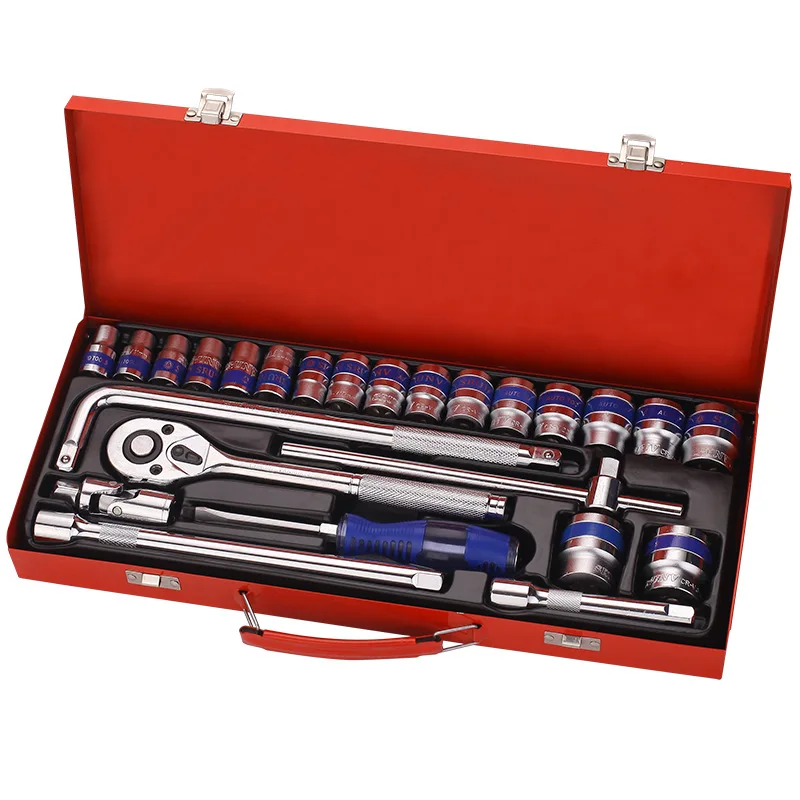 24pc 1/2'inch Auto Repair Hand Tool Include Spark Plug Deep Socket Tools Set And Wrench