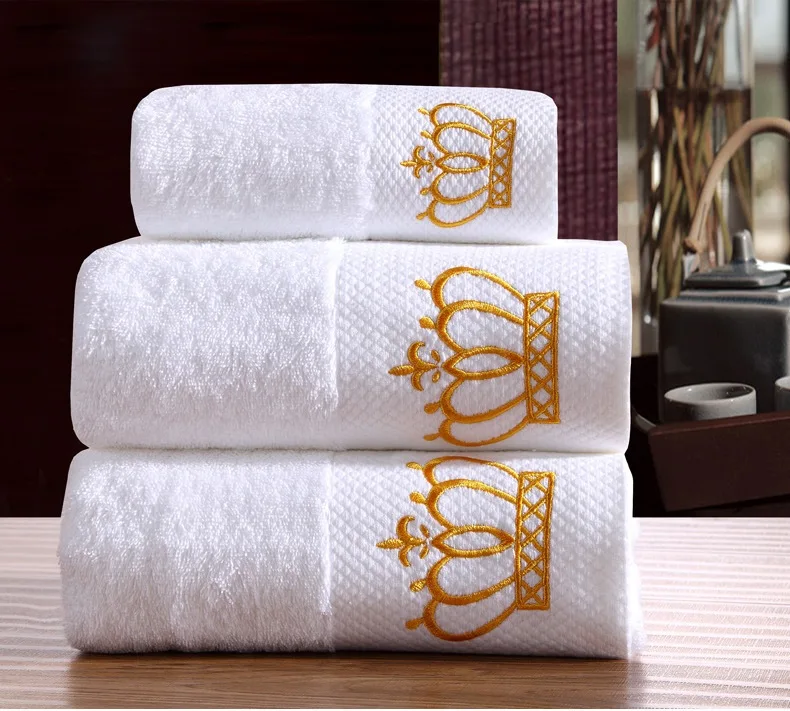 Wholesale high quality 5 star white embroidery printed 100% cotton fabric colour bath hotel turkey towels