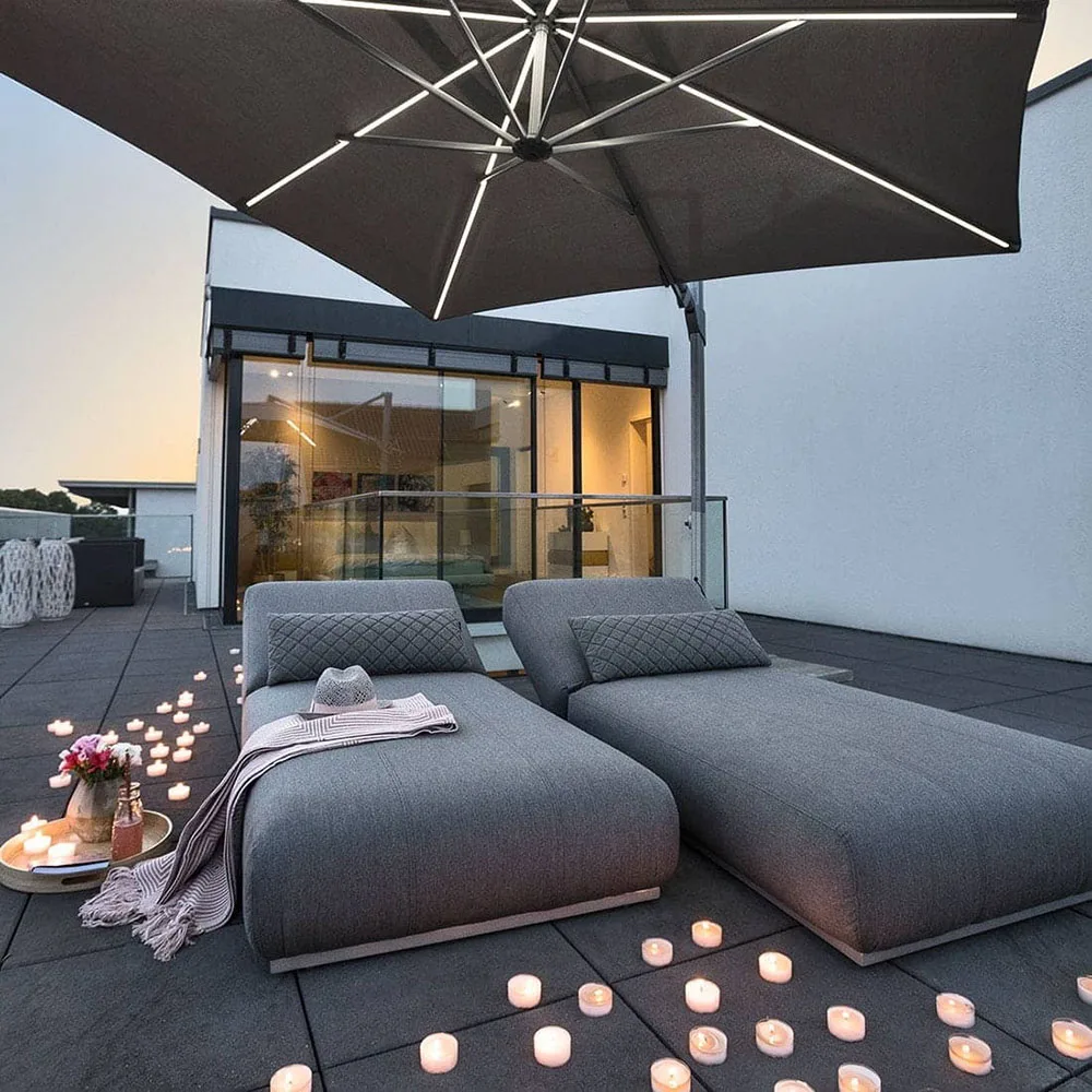 
Hot sale modern beach chaise lounger furniture outdoor garden aluminium leisure chair patio poolside sun lounger 