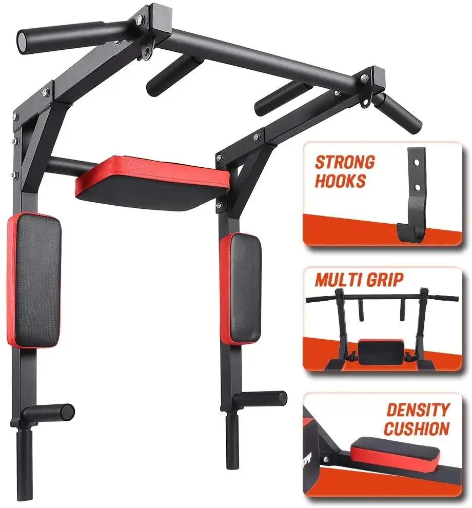 Harbour new Multifunction pull up dip stations adjustable Wall Mounted Chin Up Bar Dip Bar Gym Fitness Equipment