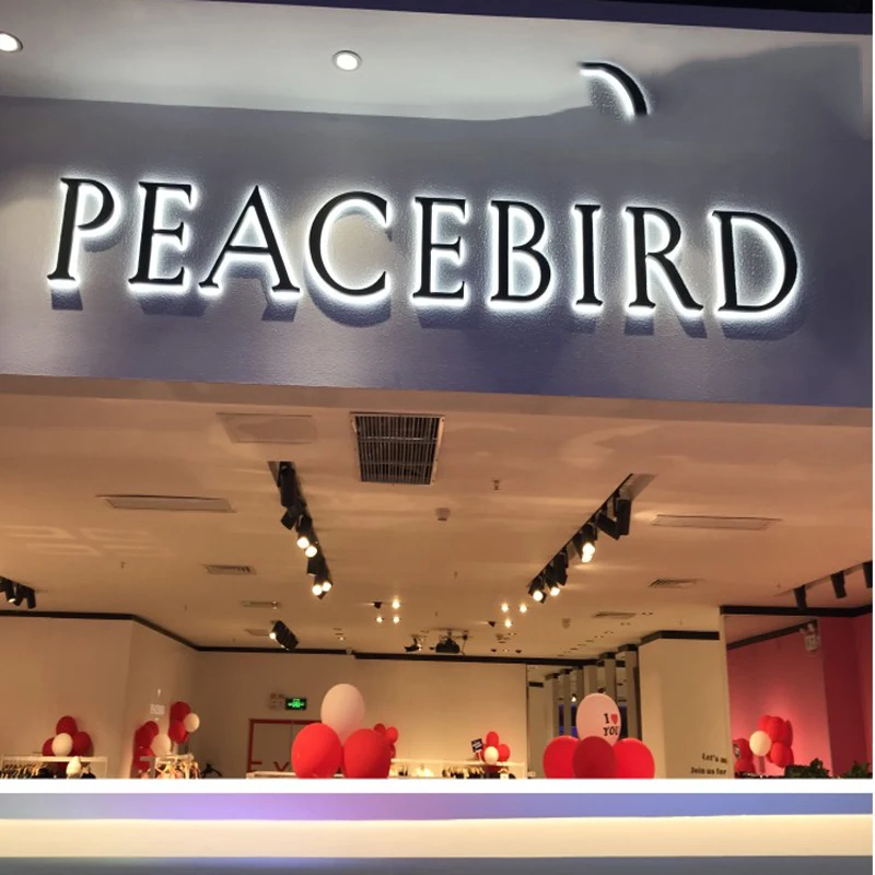 Low price hot sale high quality stainless steel numbered metal 3D backlit letter sign for store