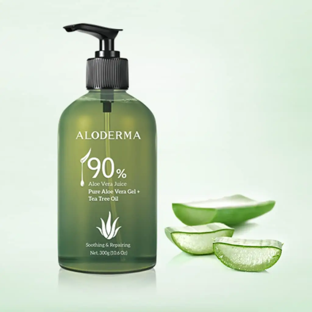OEM Private Label Nourishing Aloe Vera Gel For Face Natural Organic 99% Pure Aloe Vera Gel Dispenser Pump For Aloe Gel 300g