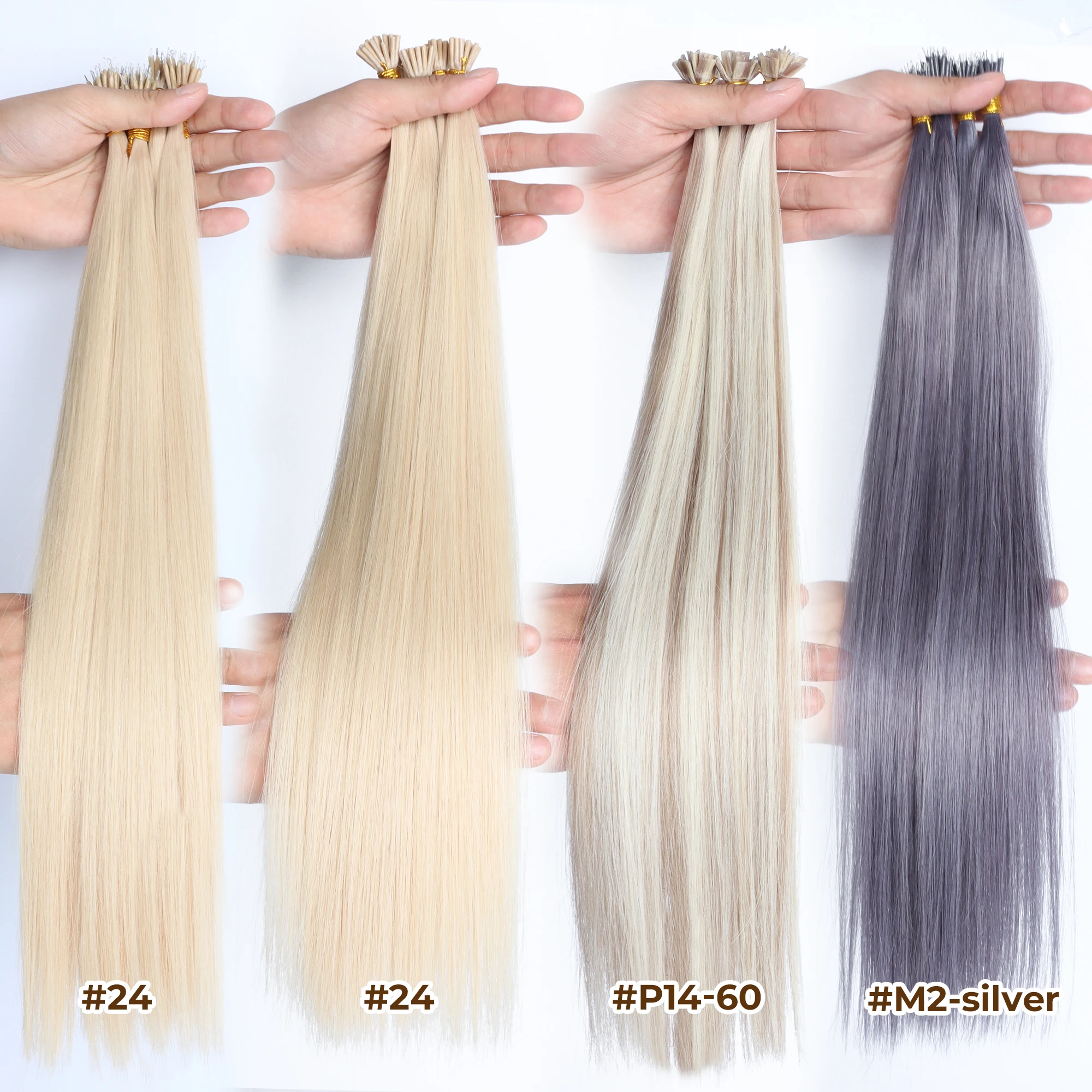 Super Double Drawn Invisible Nano Ring Hair Extensions 100% Remy Virgin hair High Quality Human Hair Extensions