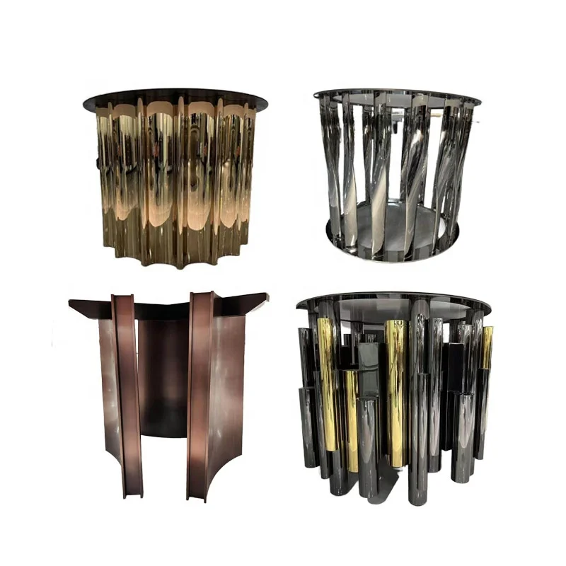 Old Stainless Steel Dining Table Foot Bracket Marble Table Leg Large Round Table legs  Party  Brass