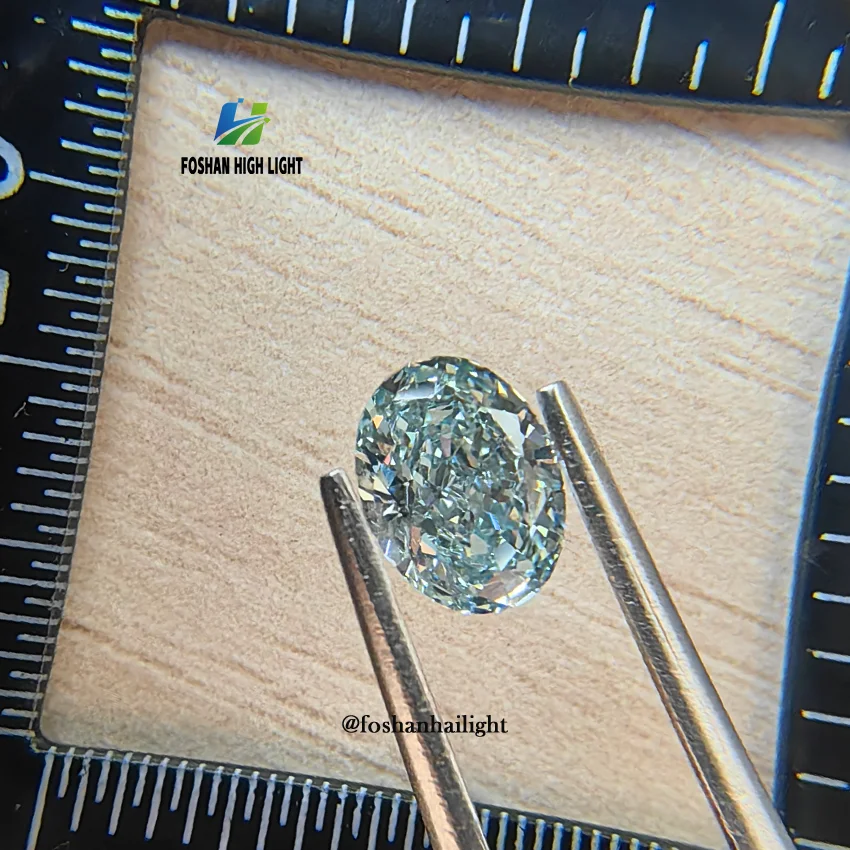 Искусственный бриллиант CVD 1 0 карат необычный синий овальный мужской свободный камень