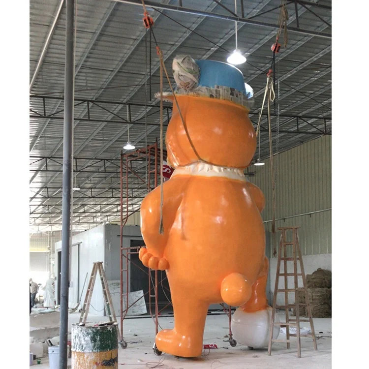 Glass fiber reinforced plastic large cartoon Animal model bear action figure Statue of custom Welcome decoration for sale  Resin