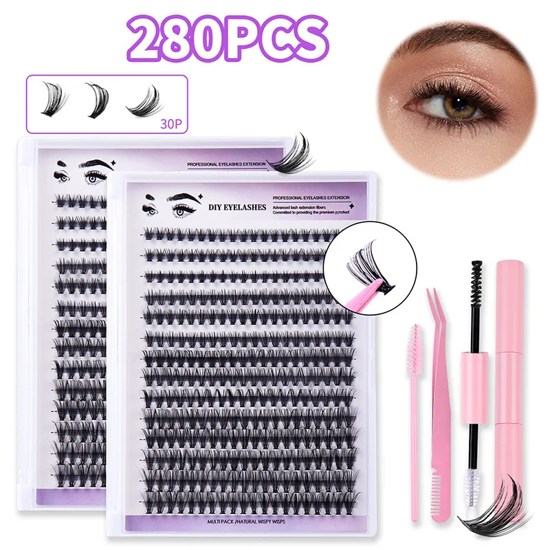 Wholesale New Segment Diy Lash Extension Kit Private Label Individual Lash Cluster Extensions D Curl Cluster Eyelash