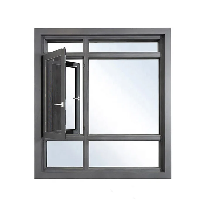 opening 180 degree new construction aluminum powder quoted glass living room double glazing casement windows