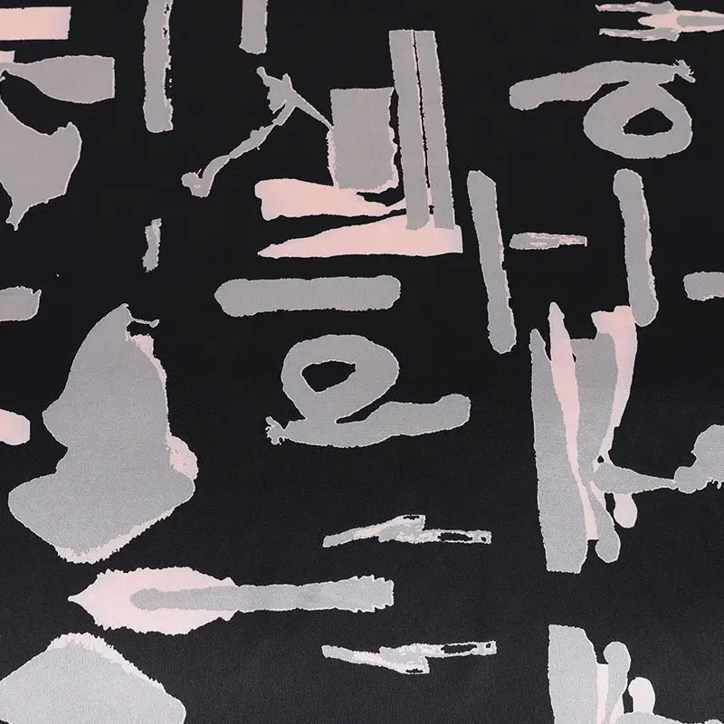 Garment Home Textile printed Plain design Digital 100% satin silk fabric