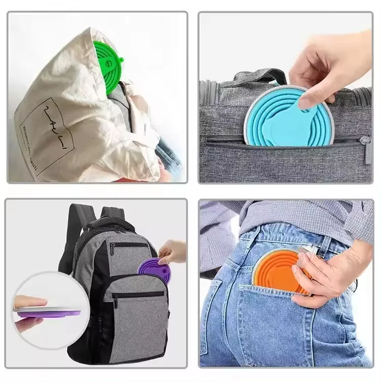 Outdoor High Quality Silicone Collapsible Coffee Cup Retractable Foldable Silicone Water Cup Folding Cup For Travel