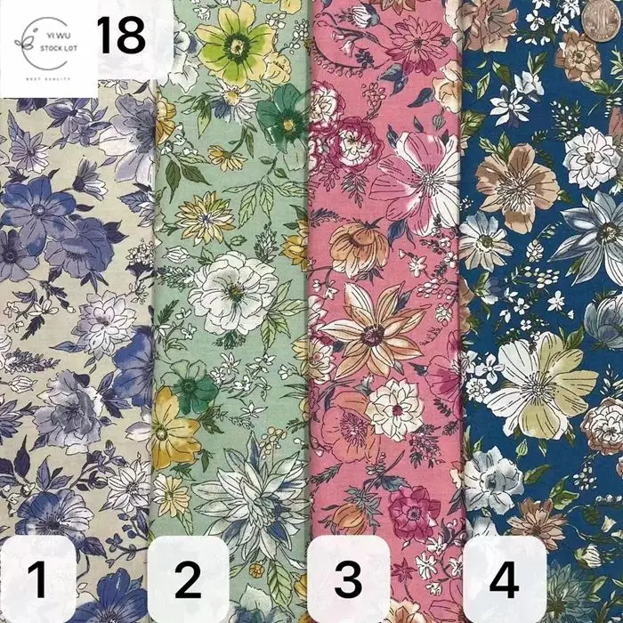 China textile 100% cotton poplin printing fabric stock lot clothing for dress