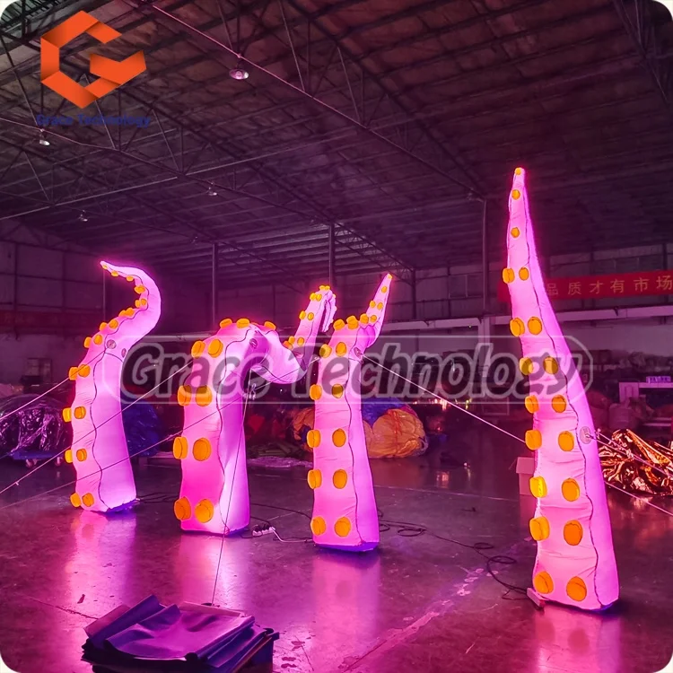 Outdoor inflatable jellyfish tentacle, giant inflatable octopus tentacle for event stage party decoration