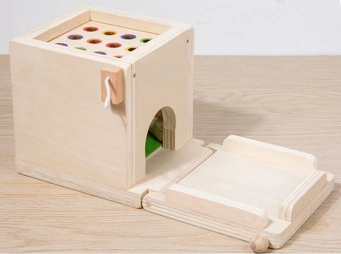 Wooden toys 5 in 1 Early education shape classification games Multifunction stick pull radish coin box Smart box Wooden toys