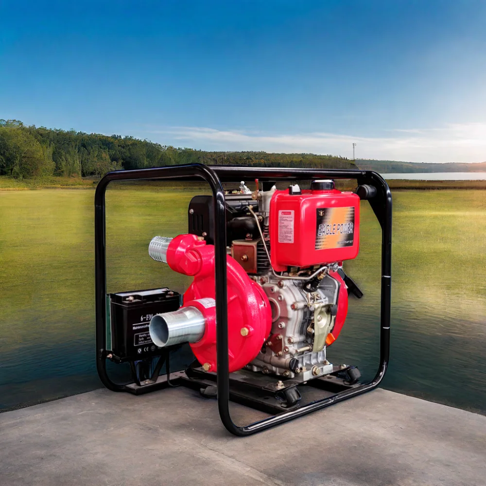 10HP портативный чугунный дизельный двигатель Водяной насос набор высокого давления самовсасывающий центробежный электрический 3 дюймов морской