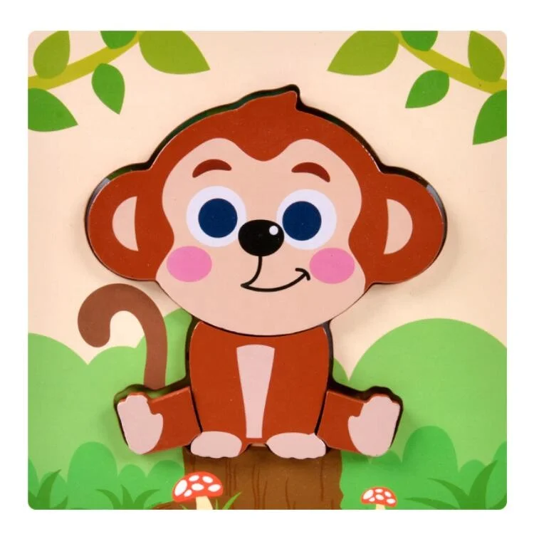 Promotion Montessori 3D Jigsaw Solid Wood Early Learning Toys for Preschool Kids Travel Game Gift for Boys Girls New Puzzle