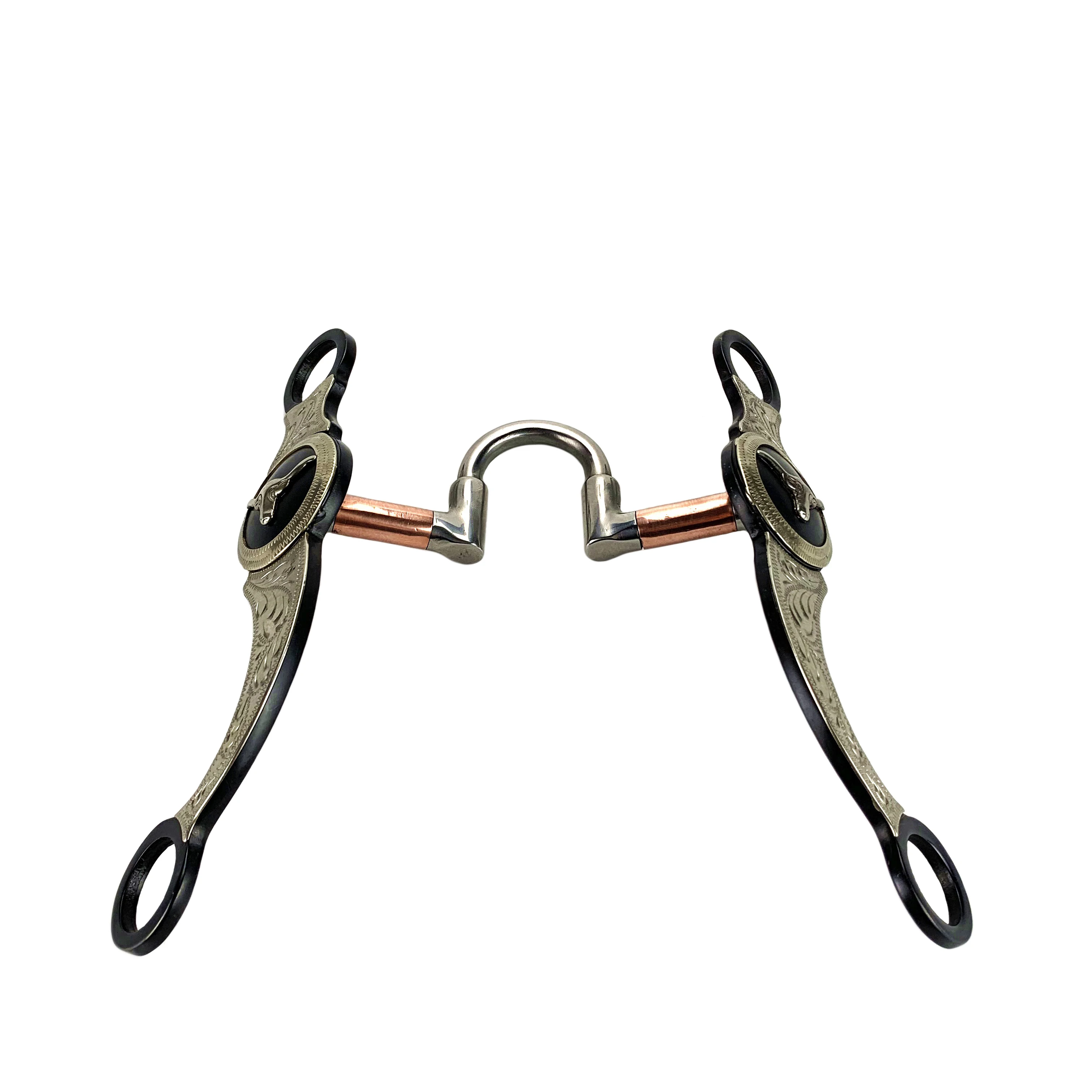 Antique Show Copper Covered Sweet Iron Mouth Bit with Correction Port