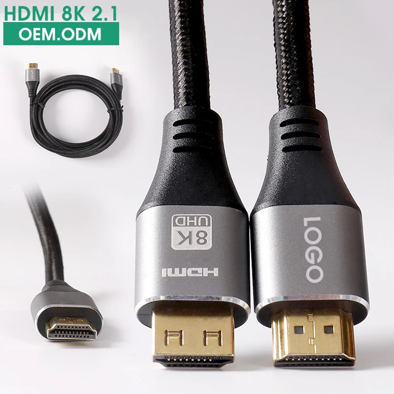 Best selling 3.5 20 1.5 meters 5m 120HZ HD 48Gbps monitor mobile video ecapture high-speed 8K 2.1 hdmi cable