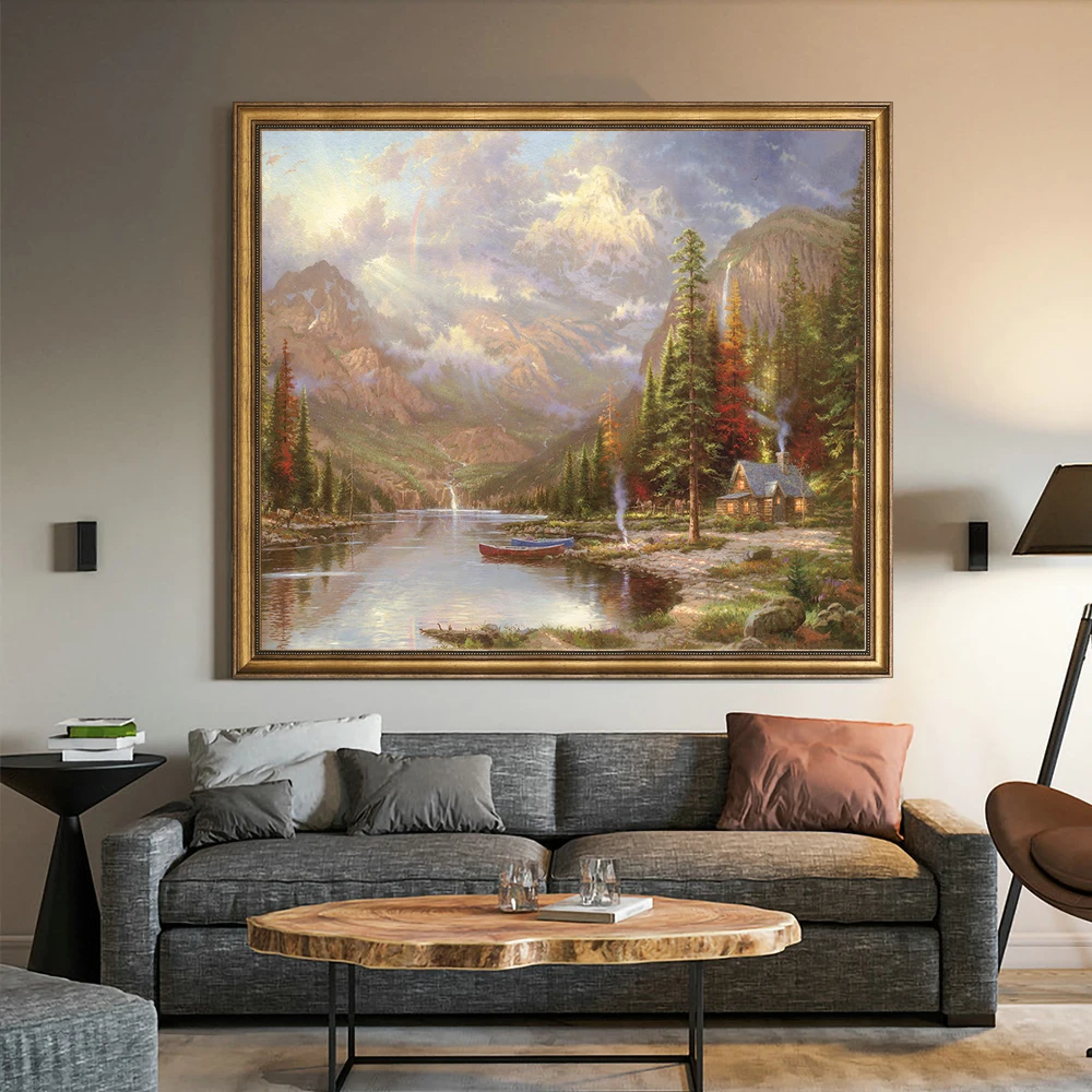 Canvas hand painting wall art modern wall picture flower oil painting