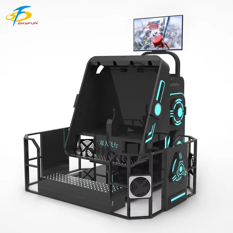 Skyfun Hot Sale 360VR Simulator Double Seats Machine, 2 Seats 360 Degree Rotating VR Cinema