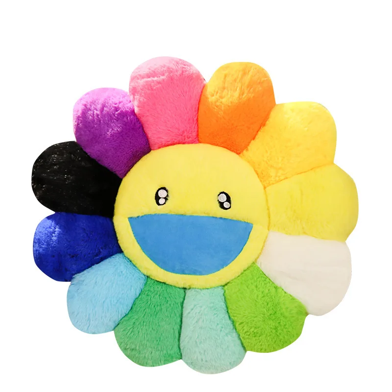40cm/60cm Cute Comfortable Takashi Murakami Flower Pillow Stuffed Sunflower Plush Cushion Soft Flower Pillow Plush Toy