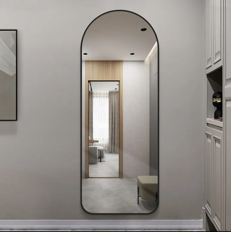 Beauty Salon Rose Gold Long Framed Full Length Door and Wall Mirror Two Way Mirrors