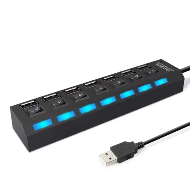 7-портовый концентратор USB 3 0 Тип c многопортовый OTG адаптер 7 в 1 до 2 мини портативный C для нескольких мобильных
