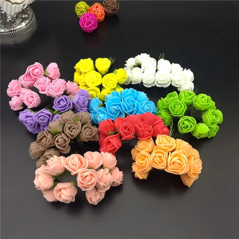 DIY Artificial Mini PE Foam Rose Flower Head Handmade DIY Wedding Home Decoration